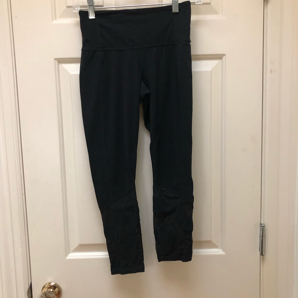 Athleta Black Leggings with Venting at the Bottom